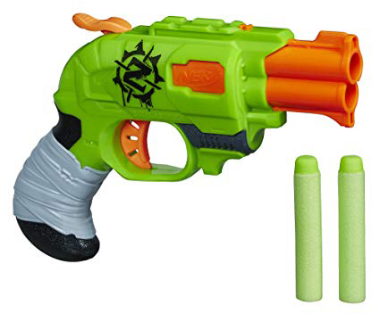 Nerf Zombie Strike Doublestrike - a small double-barrelled plastic pistol that fires two foam projectiles at the same time.